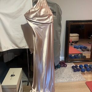 Satin long dress